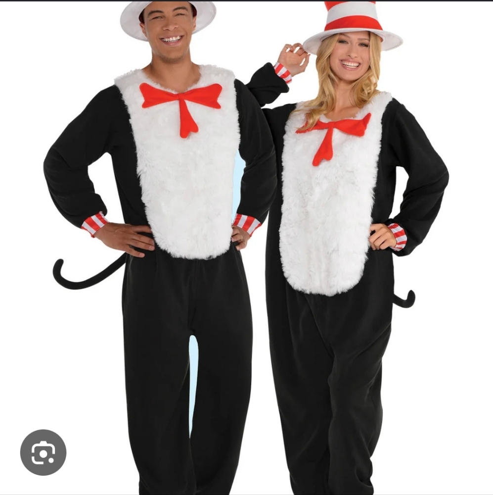 Dr. Seuss Cat in the Hat Deluxe Kids Costume - Black and White Unisex